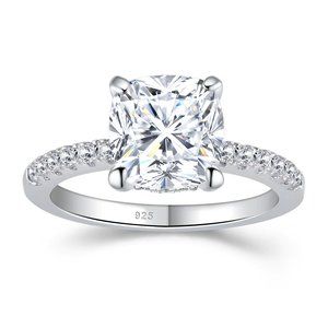 5 Carat Diamond Ring Sterling Silver